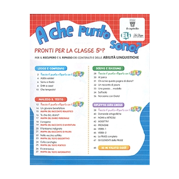 A che punto sono? - Per iniziare - Pronti per la classe 5 Linguaggi